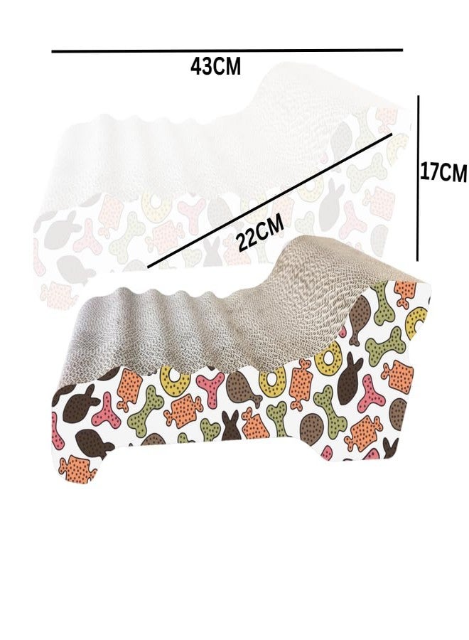 KittuPet كرسي خدش للقطط من كيتو بيت، مصنوع من الكرتون المموج المتين، بتصميم مرح ونابض بالحياة - شكل مموج مريح، صديق للبيئة، يحمي الأثاث. عبوة من قطعة واحدة كبيرة الحجم، ذات سطح مموج ثقيل. - Image 2